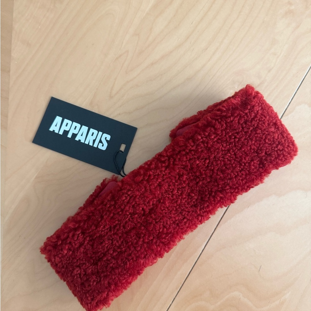 Apparis Vibrant Red Fuzzy Accessory NWT